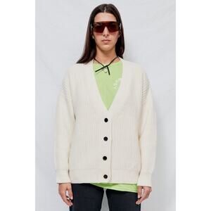 DEMYLEE S wool regan cardigan in off white